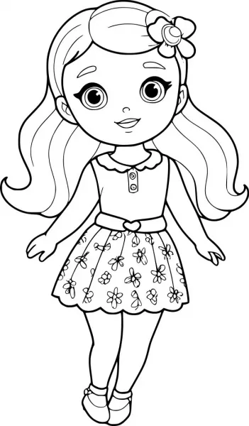  نقاشی کیوت فانتزی ساده دخترانه