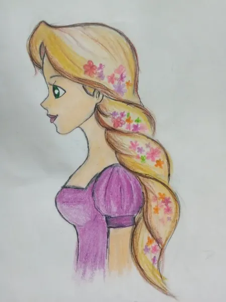  نقاشی کیوت فانتزی ساده دخترانه