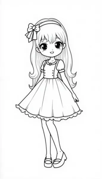  نقاشی کیوت فانتزی ساده دخترانه