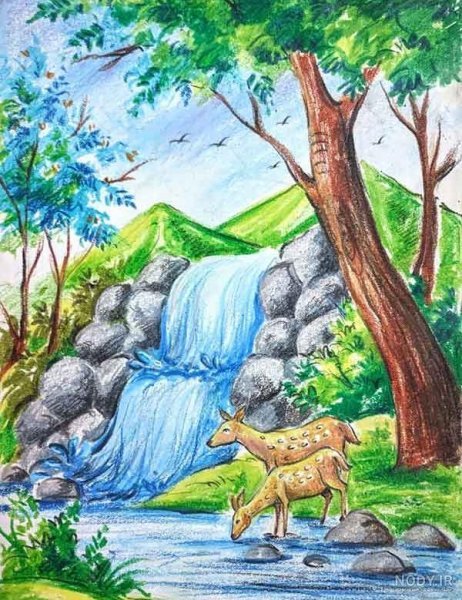  عکس نقاشی منظره طبیعت