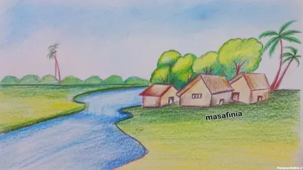  عکس نقاشی منظره طبیعت