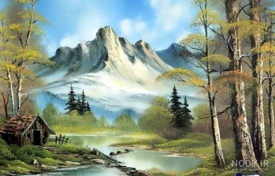  عکس نقاشی منظره طبیعت