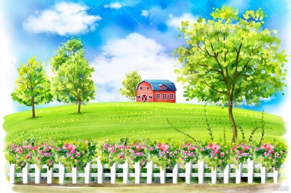  عکس نقاشی منظره طبیعت