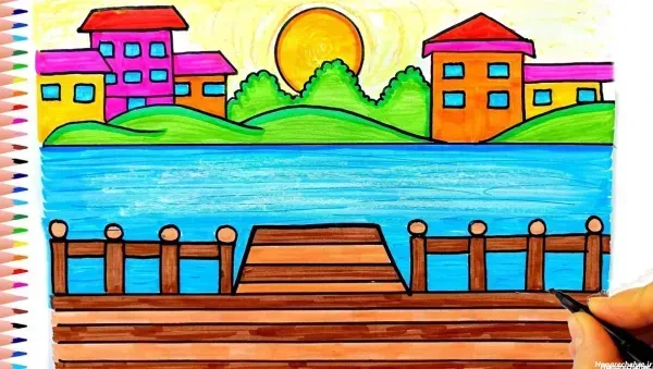  عکس نقاشی منظره طبیعت