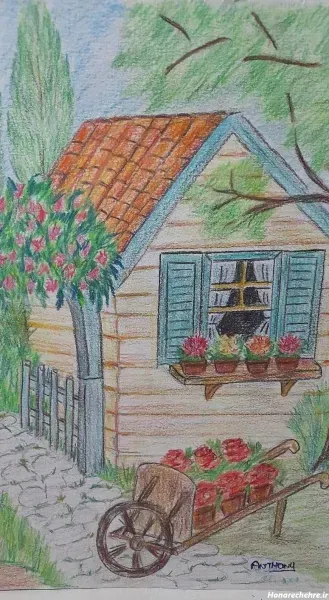  عکس نقاشی منظره آسان