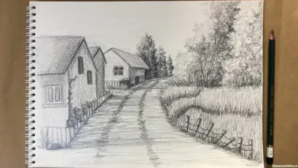  عکس نقاشی منظره آسان