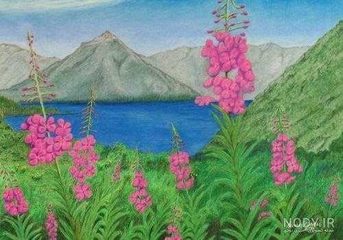  عکس نقاشی منظره آسان