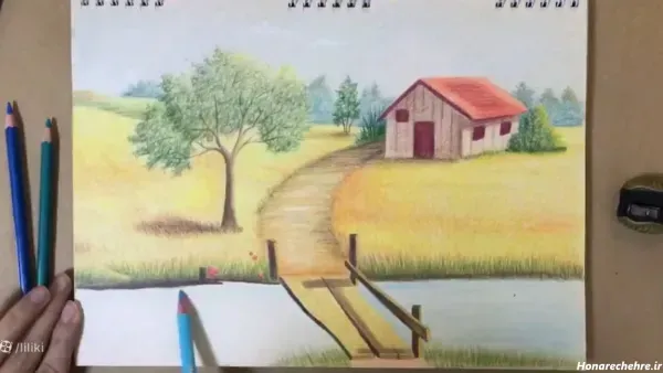  عکس نقاشی منظره آسان