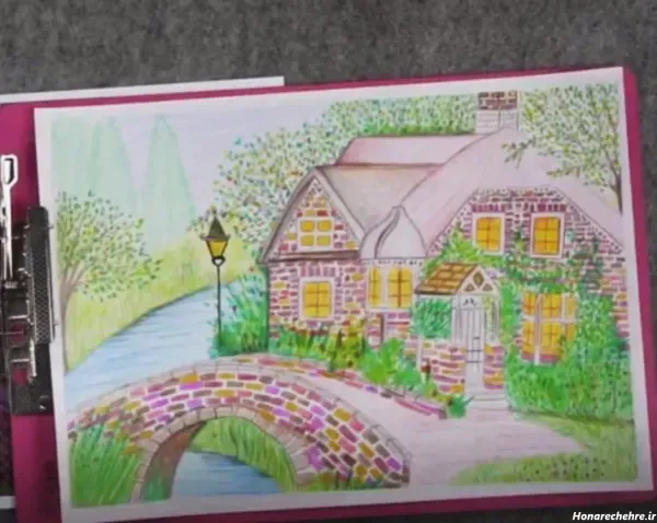 عکس نقاشی منظره آسان