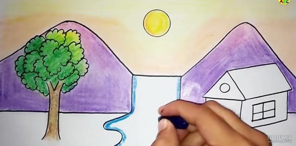  عکس نقاشی منظره آسان
