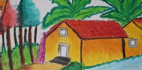  عکس نقاشی منظره آسان