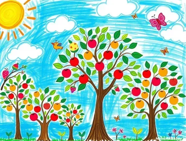  عکس نقاشی منظره آسان