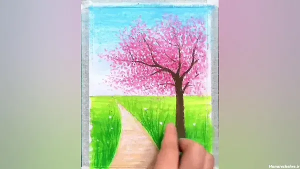  نقاشی طبیعت بهاری