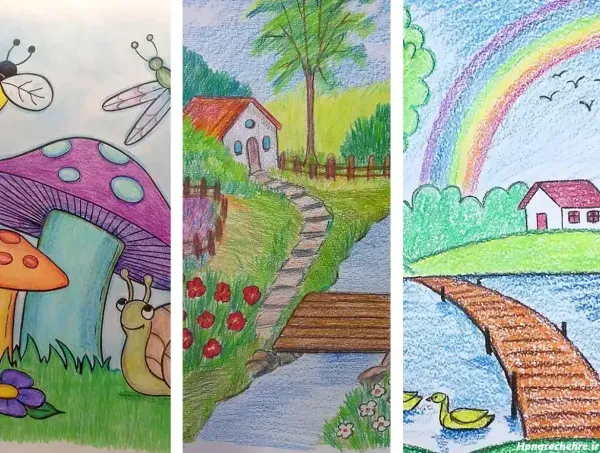  نقاشی طبیعت بهاری