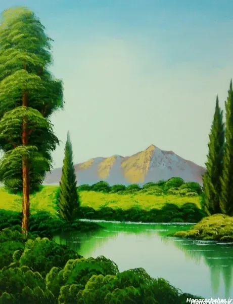  نقاشی طبیعت بهاری