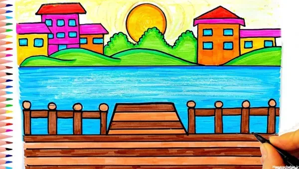  نقاشی طبیعت بهاری