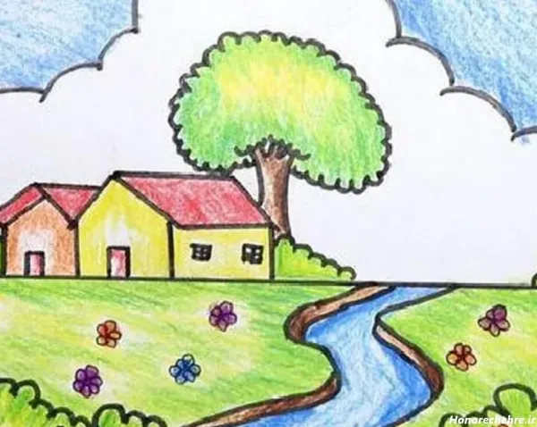  نقاشی طبیعت بهاری