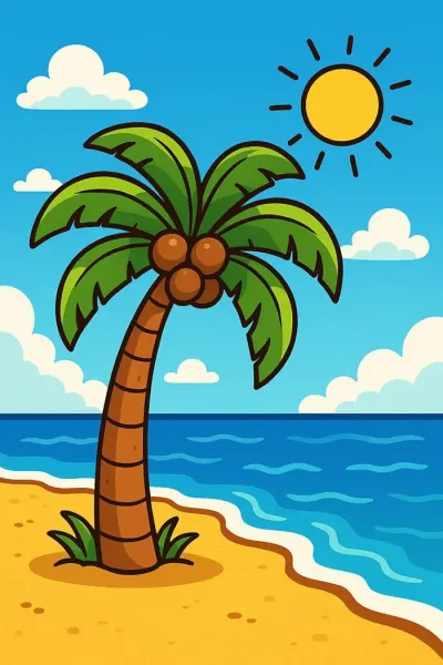  نقاشی منظره با مداد رنگی آسان