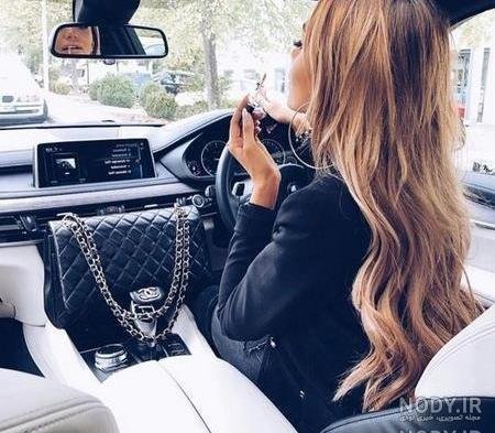  عکس دختر زیبا در حال رانندگی