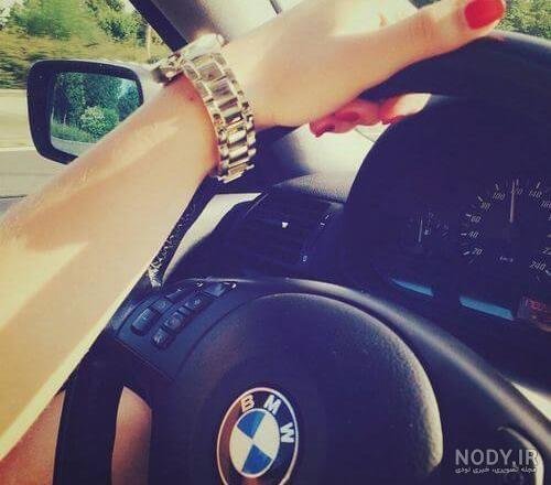  عکس دختر زیبا در حال رانندگی