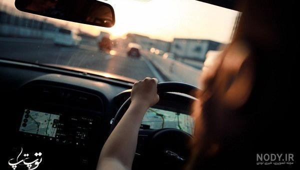  عکس دختر زیبا در حال رانندگی