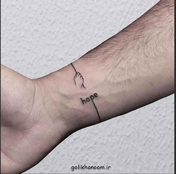  طرح تاتو مردانه روی دست مینیمال