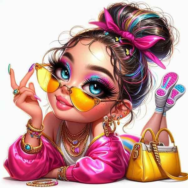 پروفایل دخترانه فانتزی کارتونی