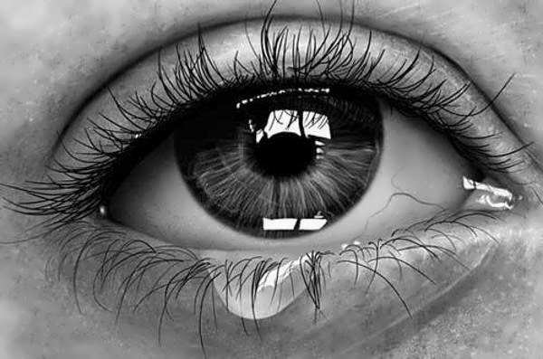  عکس نقاشی چشم اشکی دختر برای پروفایل