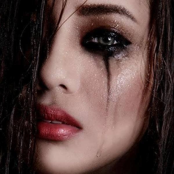  عکس نقاشی چشم اشکی دختر برای پروفایل