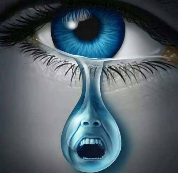  عکس نقاشی چشم اشکی دختر برای پروفایل