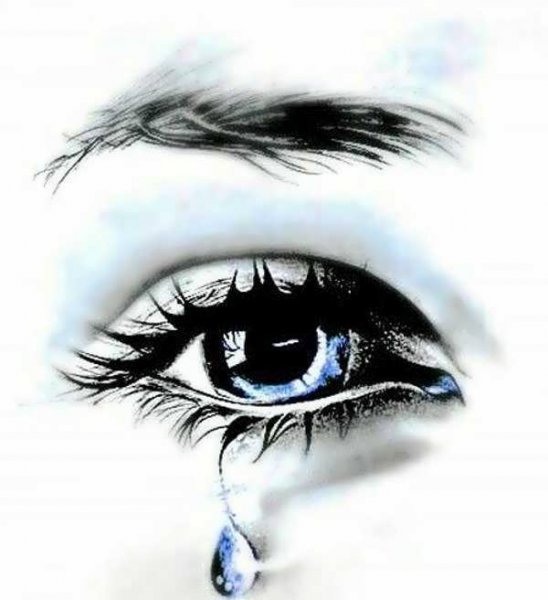  عکس نقاشی چشم اشکی دختر برای پروفایل