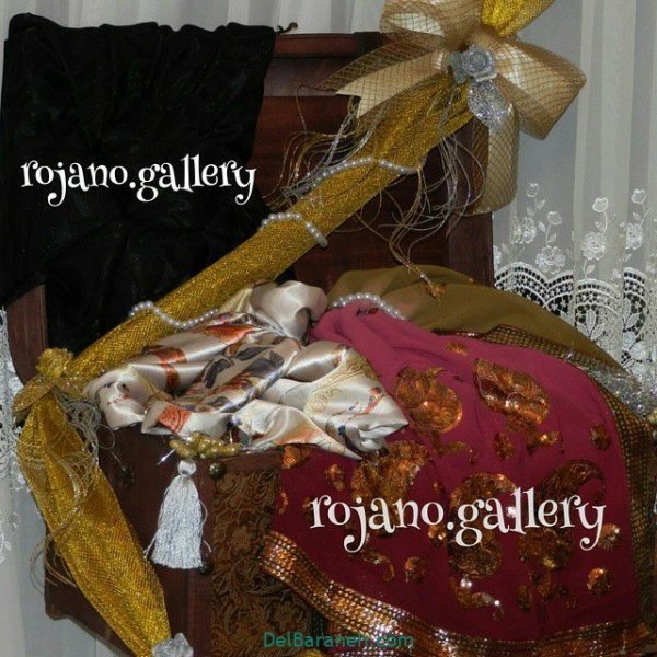  تزیین جهیزیه عروس با روبان