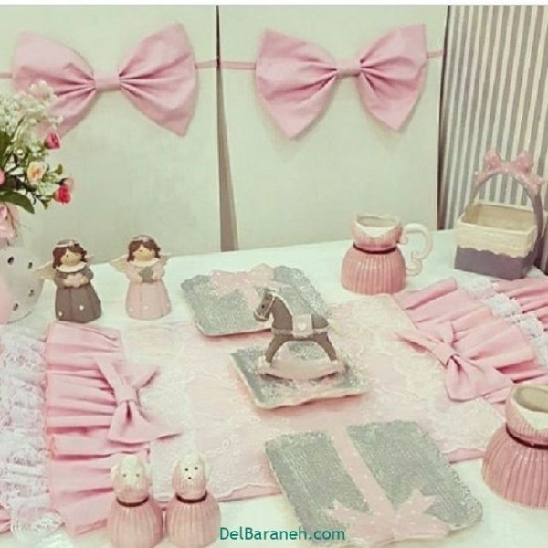  تزیین جهیزیه عروس با روبان