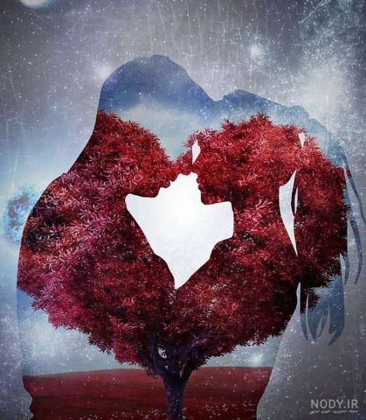عکس عاشقانه هنری ساده