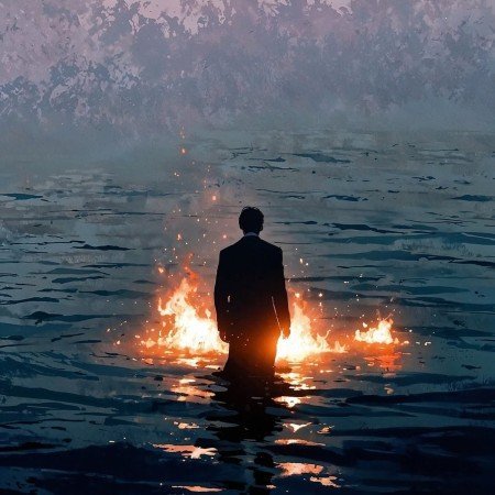  عکس آتش در شب