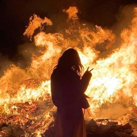  عکس آتش در شب