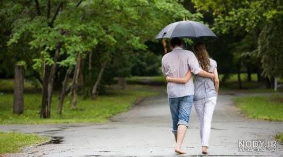 عکس عاشقانه هوای بارانی