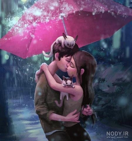  عکس عاشقانه هوای بارانی