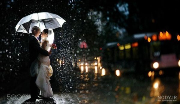  عکس عاشقانه هوای بارانی