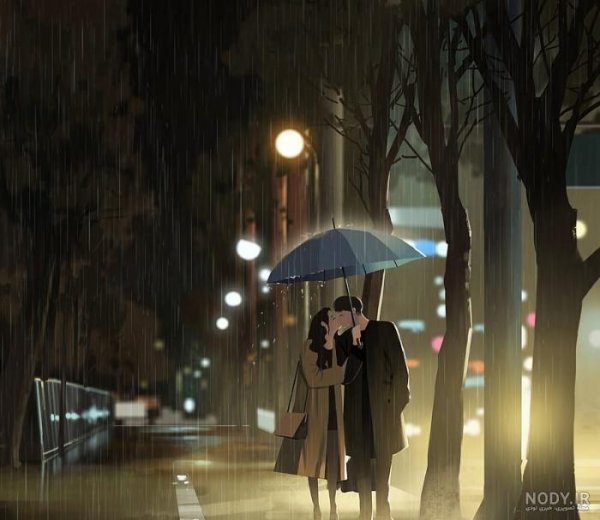  عکس عاشقانه هوای بارانی