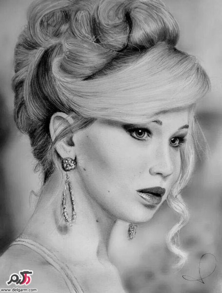  عکس چهره سیاه قلم