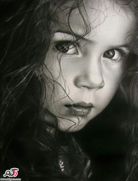  عکس چهره سیاه قلم