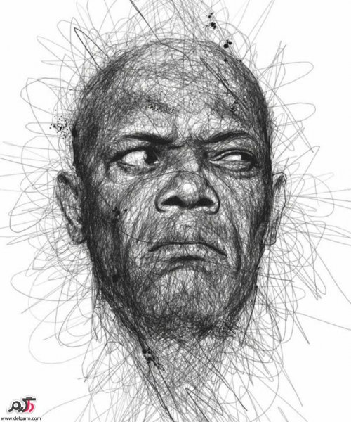  عکس چهره سیاه قلم