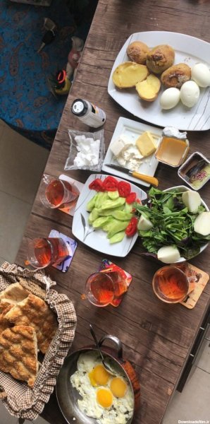  عکس صبحانه ساده برای استوری