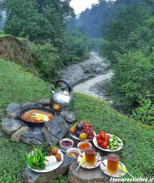 استوری صبحانه در طبیعت