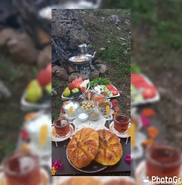 استوری صبحانه در طبیعت