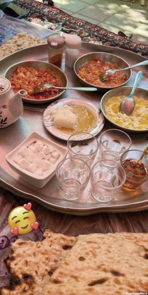 عکس صبحانه ساده برای استوری