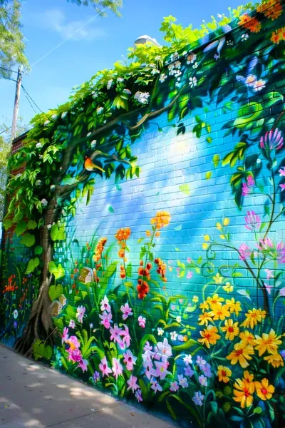  عکس نقاشی دیواری مدرسه