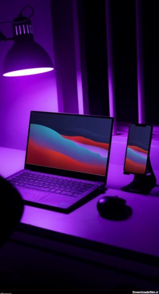  پس زمینه تماس بنفش