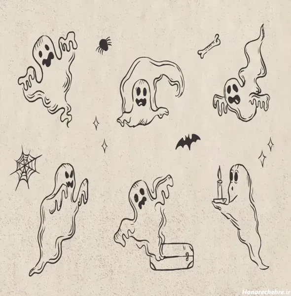  عکس نقاشی هالووین جدید